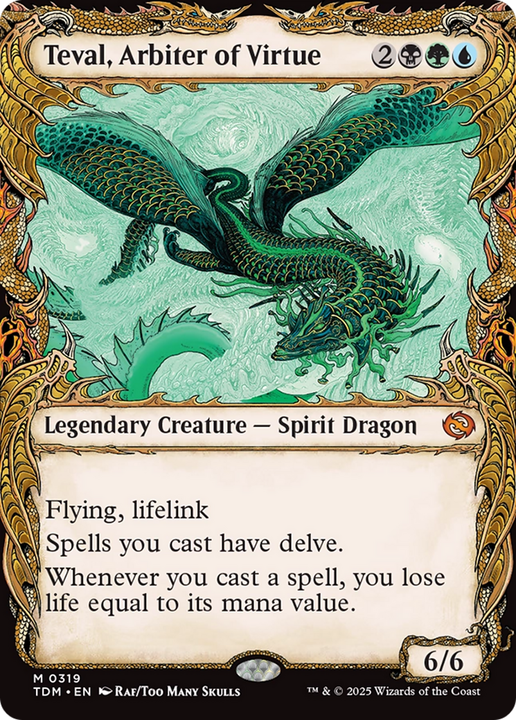 Teval, Arbiter of Virtue (Showcase) [Tarkir: Dragonstorm] | Galactic Gamez