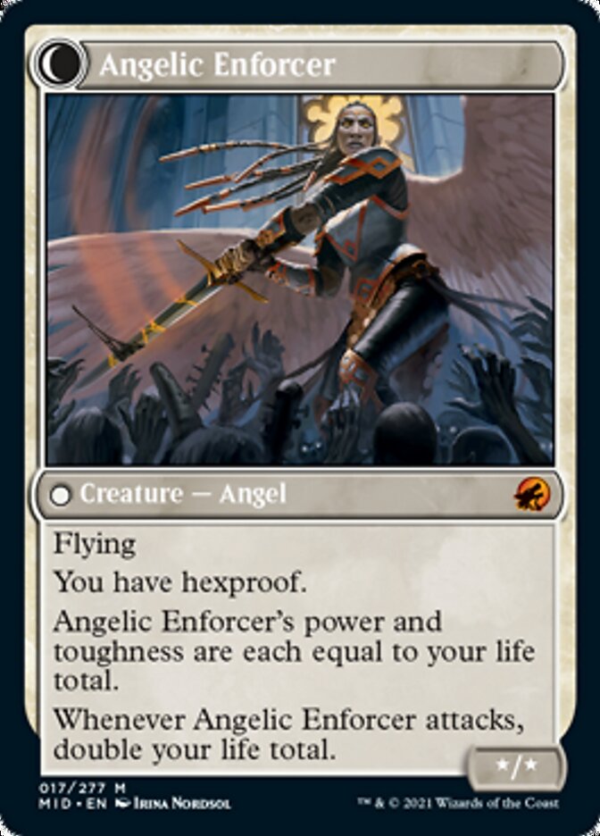Enduring Angel // Angelic Enforcer [Innistrad: Midnight Hunt] | Galactic Gamez