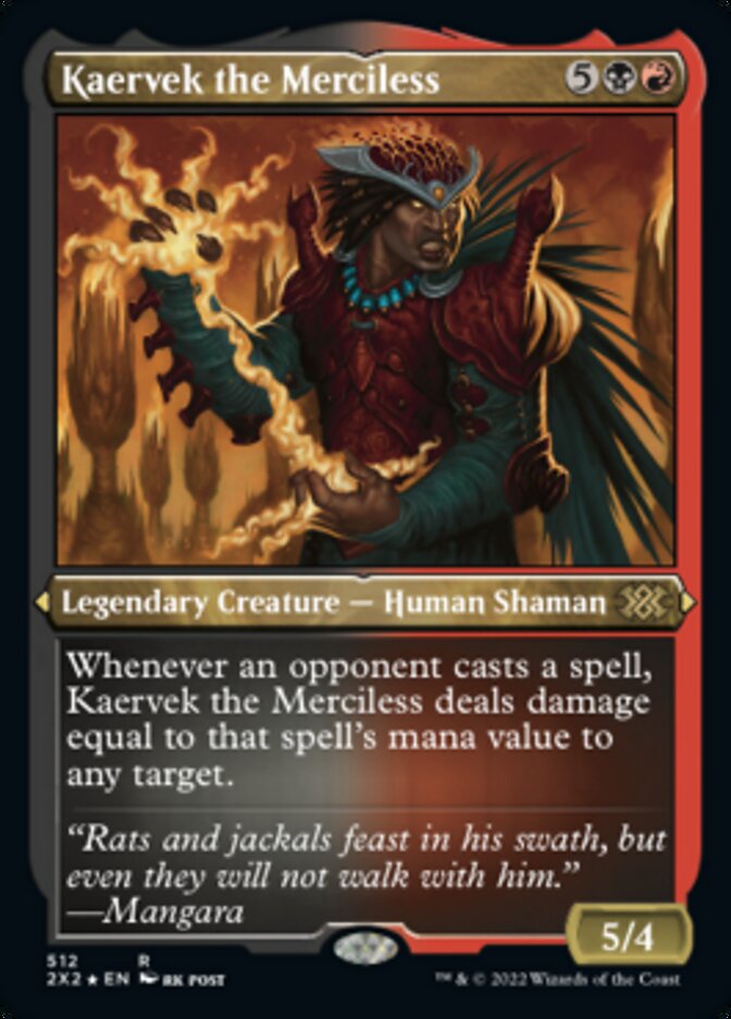 Kaervek the Merciless (Foil Etched) [Double Masters 2022] | Galactic Gamez