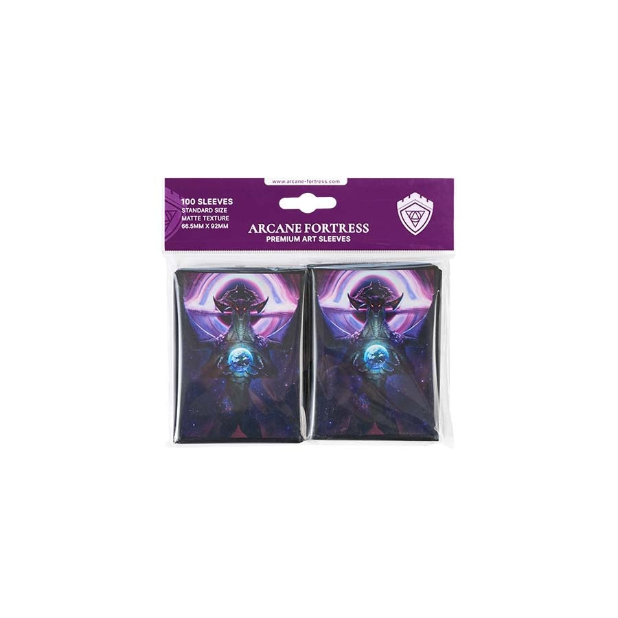 ARCANE FORTRESS: YEAR OF THE DRAGON: COSMIC GENESIS MATTE SLEEVES 100CT | Galactic Gamez