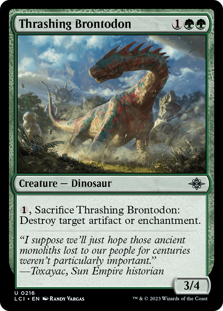 Thrashing Brontodon [The Lost Caverns of Ixalan] | Galactic Gamez