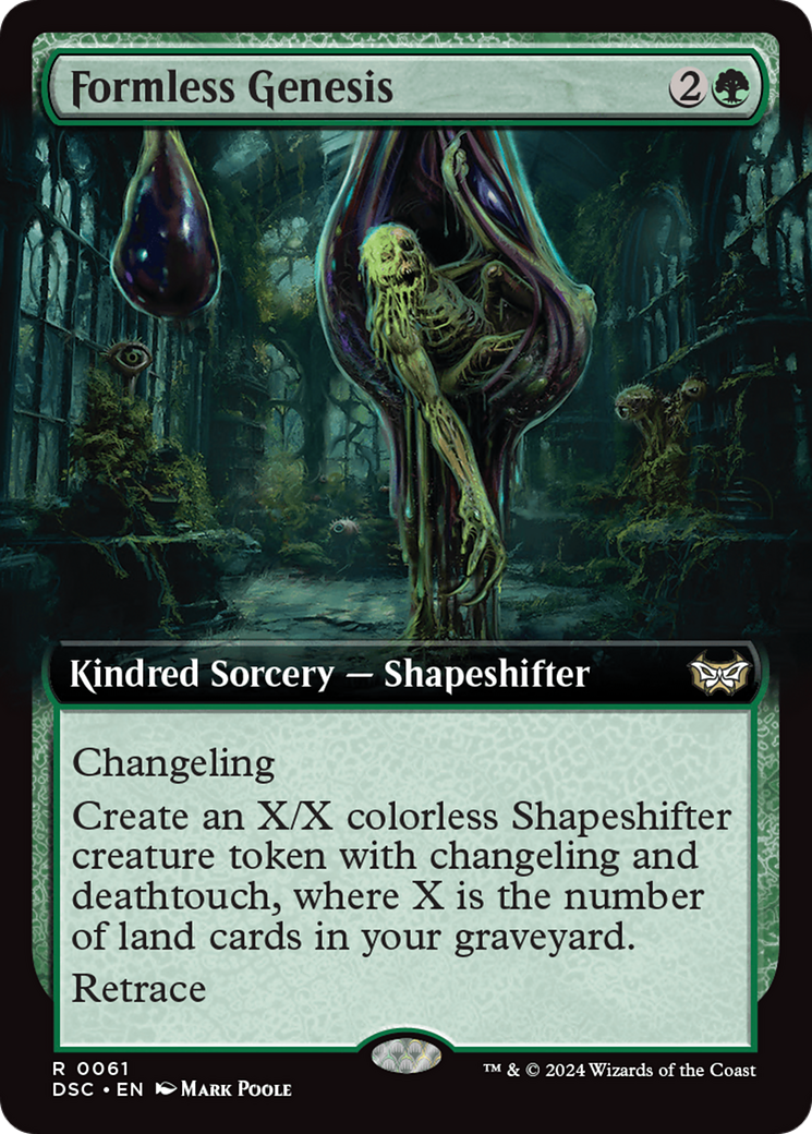 Formless Genesis (Extended Art) [Duskmourn: House of Horror Commander] | Galactic Gamez