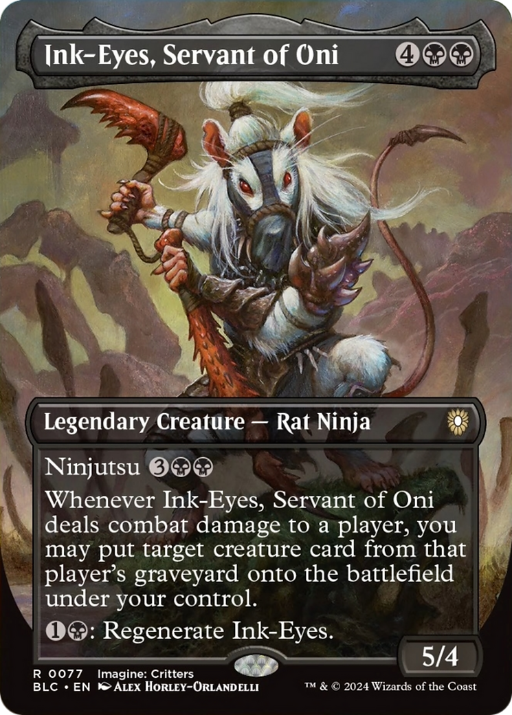 Ink-Eyes, Servant of Oni (Borderless) [Bloomburrow Commander] | Galactic Gamez