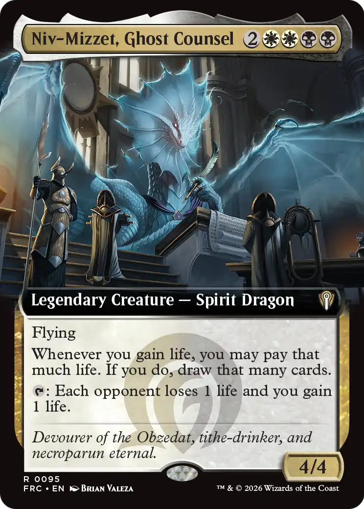 Niv-Mizzet, Ghost Counsel (Extended Art) [Reality Fracture Commander] | Galactic Gamez