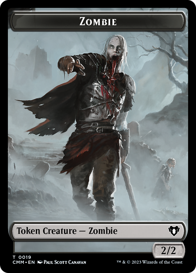 Zombie Token (19) [Commander Masters Tokens] | Galactic Gamez