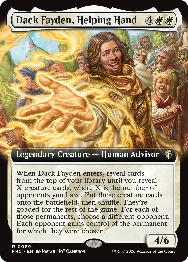 Dack Fayden, Helping Hand (Extended Art) [Reality Fracture Commander] | Galactic Gamez