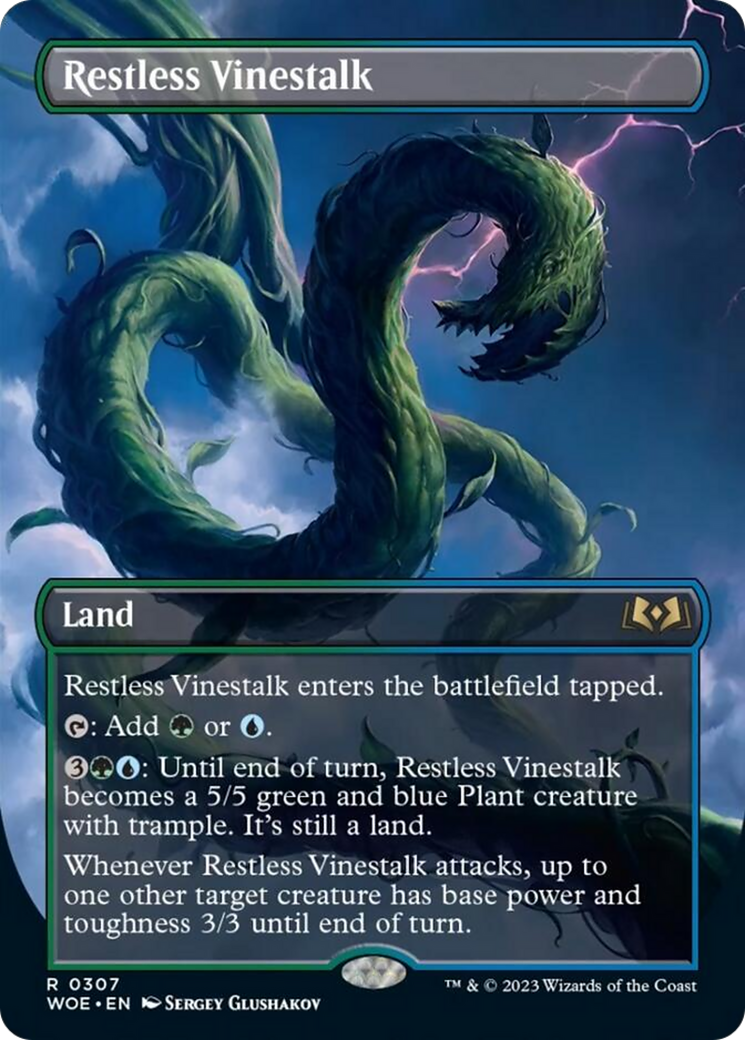 Restless Vinestalk (Borderless) [Wilds of Eldraine] | Galactic Gamez