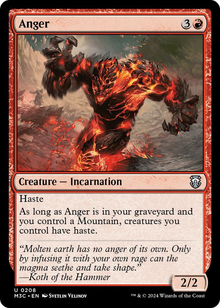 Anger (Ripple Foil) [Modern Horizons 3 Commander] | Galactic Gamez