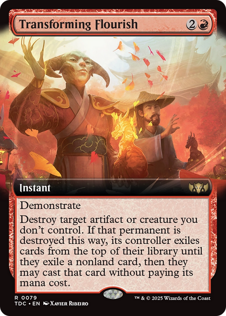 Transforming Flourish (Extended Art) [Tarkir: Dragonstorm Commander] | Galactic Gamez