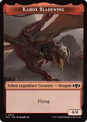 Karox Bladewing // Copy Double-Sided Token [Tarkir: Dragonstorm Commander Tokens] | Galactic Gamez