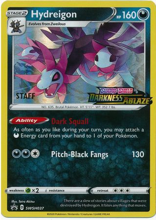 Hydreigon (SWSH037) (Staff Prerelease Promo) [Sword & Shield: Black Star Promos] | Galactic Gamez