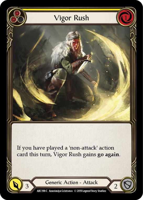 Vigor Rush (Yellow) [ARC198-C] (Arcane Rising)  1st Edition Normal | Galactic Gamez