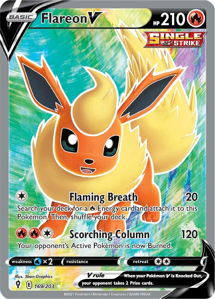 Flareon V (169/203) [Sword & Shield: Evolving Skies] | Galactic Gamez