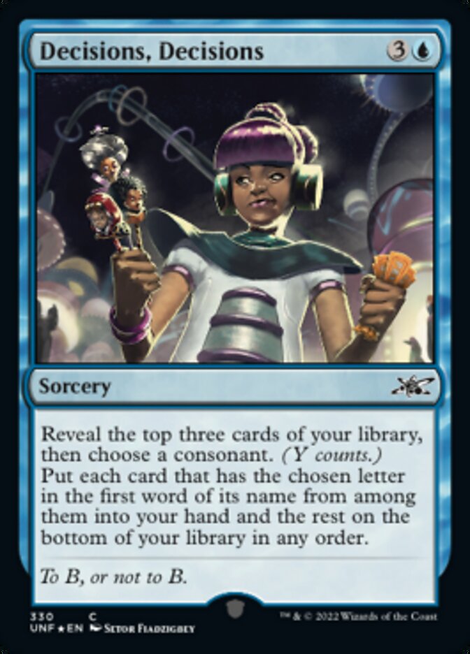 Decisions, Decisions (Galaxy Foil) [Unfinity] | Galactic Gamez
