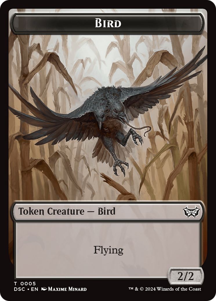 Elemental // Bird Double-Sided Token [Duskmourn: House of Horror Commander Tokens] | Galactic Gamez