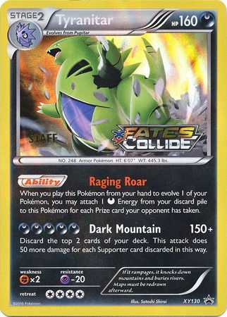 Tyranitar (XY130) (Staff) [XY: Black Star Promos] | Galactic Gamez