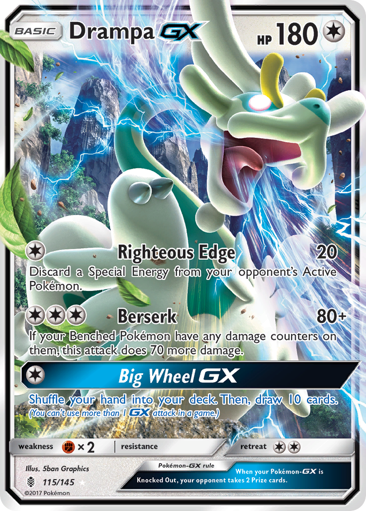 Drampa GX (115/145) [Sun & Moon: Guardians Rising] | Galactic Gamez