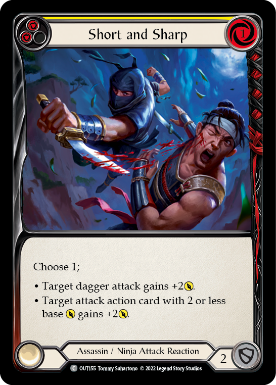 Short and Sharp (Yellow) [OUT155] (Outsiders)  Rainbow Foil | Galactic Gamez
