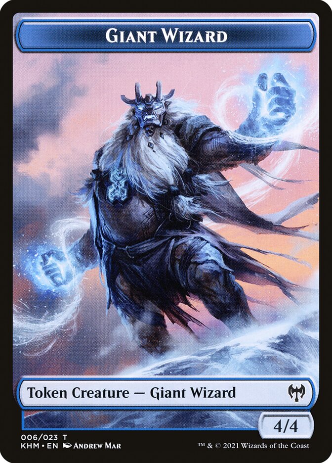 Dwarf Berserker // Giant Wizard Double-Sided Token [Kaldheim Tokens] | Galactic Gamez