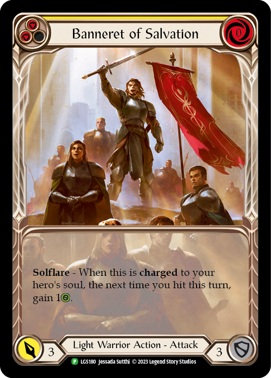 Banneret of Salvation (Extended Art) [LGS180] (Promo)  Rainbow Foil | Galactic Gamez