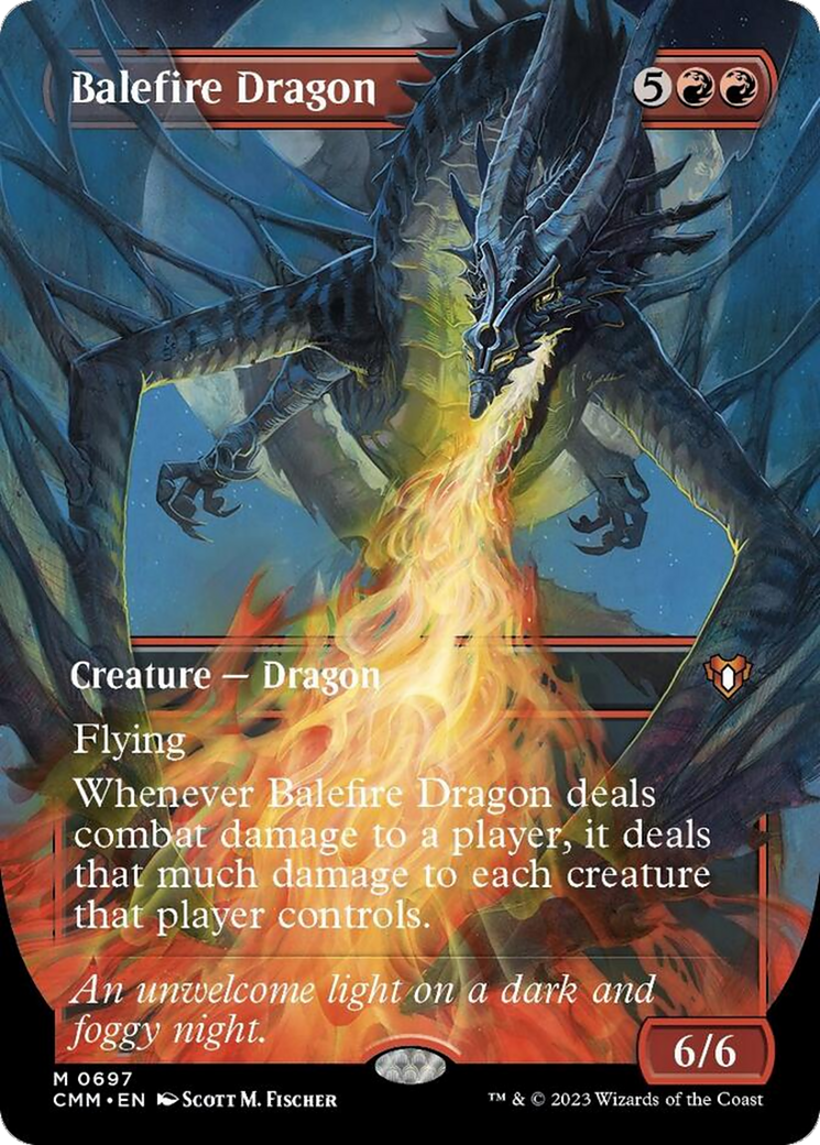 Balefire Dragon (Borderless Alternate Art) [Commander Masters] | Galactic Gamez