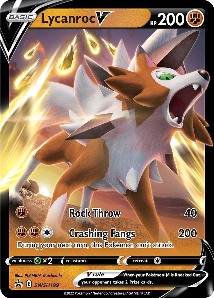 Lycanroc V (SWSH199) [Sword & Shield: Black Star Promos] | Galactic Gamez