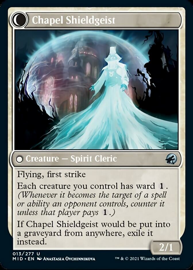 Chaplain of Alms // Chapel Shieldgeist [Innistrad: Midnight Hunt] | Galactic Gamez