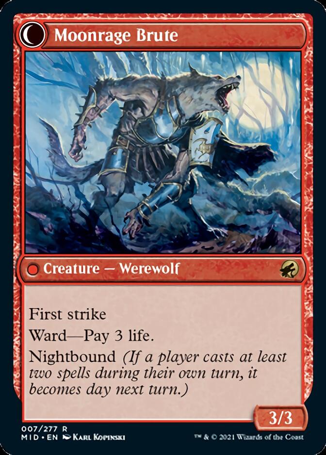 Brutal Cathar // Moonrage Brute [Innistrad: Midnight Hunt] | Galactic Gamez