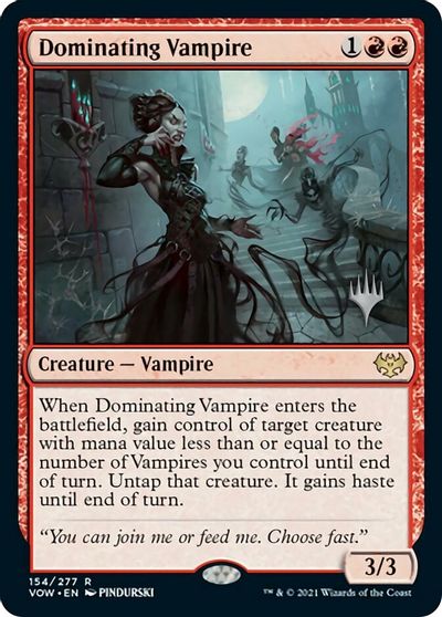 Dominating Vampire (Promo Pack) [Innistrad: Crimson Vow Promos] | Galactic Gamez