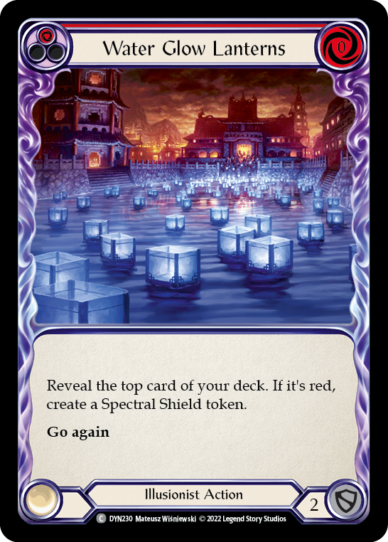 Water Glow Lanterns (Red) [DYN230] (Dynasty)  Rainbow Foil | Galactic Gamez