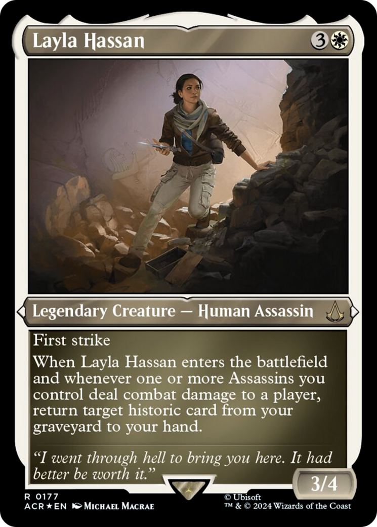 Layla Hassan (Foil Etched) [Assassin's Creed] | Galactic Gamez