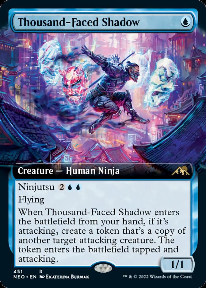 Thousand-Faced Shadow (Extended Art) [Kamigawa: Neon Dynasty] | Galactic Gamez