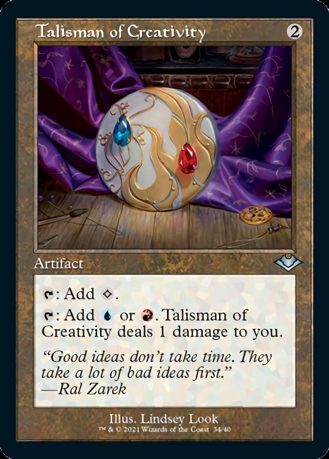 Talisman of Creativity (Retro Foil Etched) [Modern Horizons] | Galactic Gamez