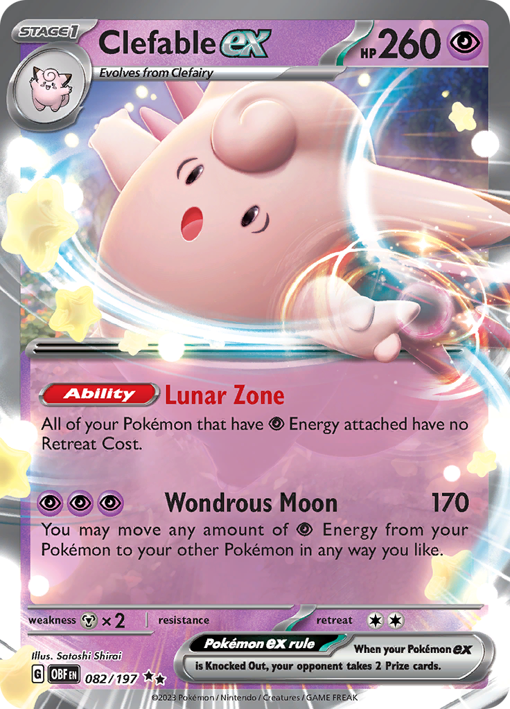 Clefable ex (082/197) [Scarlet & Violet: Obsidian Flames] | Galactic Gamez