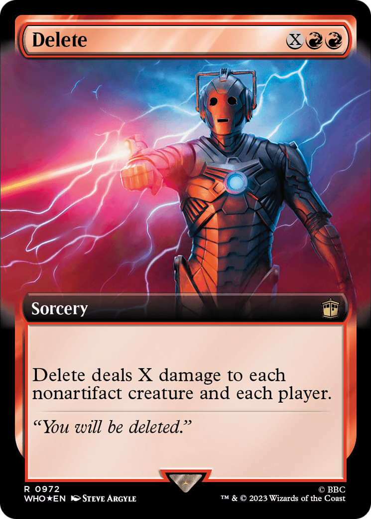 Delete (Extended Art) (Surge Foil) [Doctor Who] | Galactic Gamez