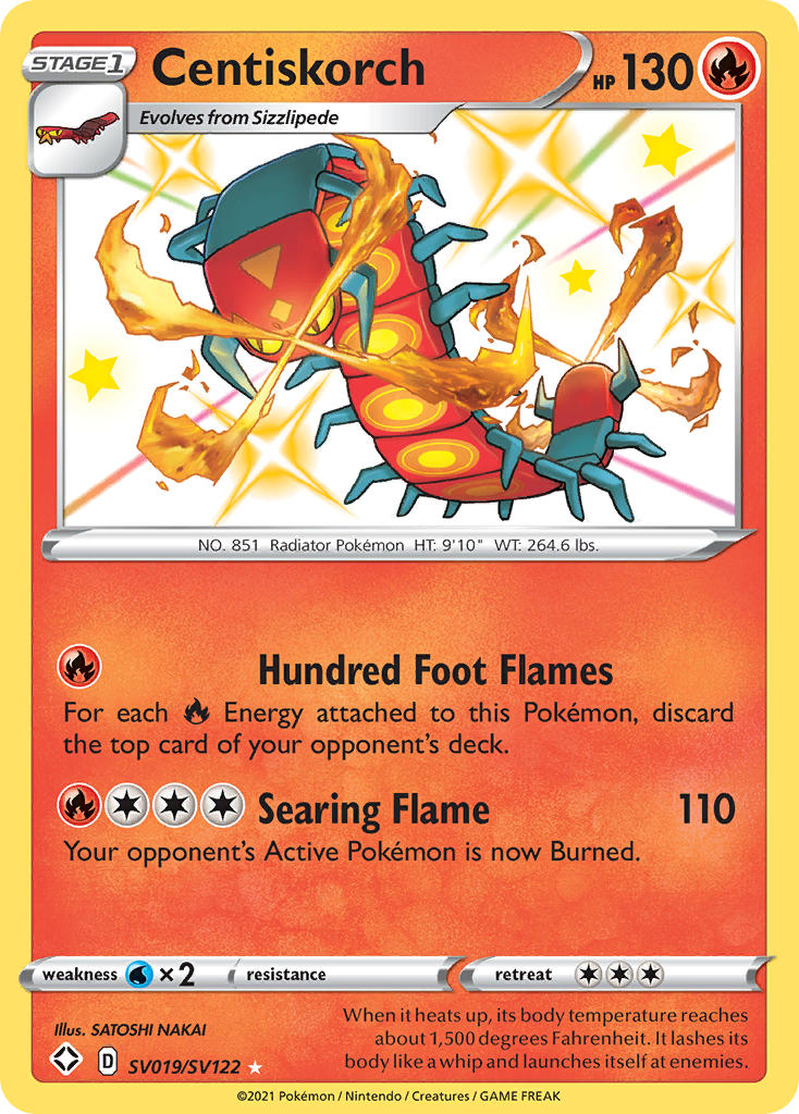 Centiskorch (SV019/SV122) [Sword & Shield: Shining Fates] | Galactic Gamez