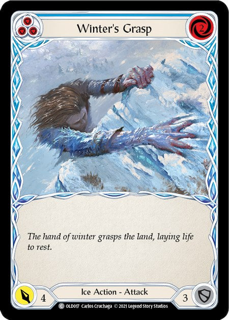 Winter's Grasp (Blue) [OLD017] (Tales of Aria Oldhim Blitz Deck)  1st Edition Normal | Galactic Gamez