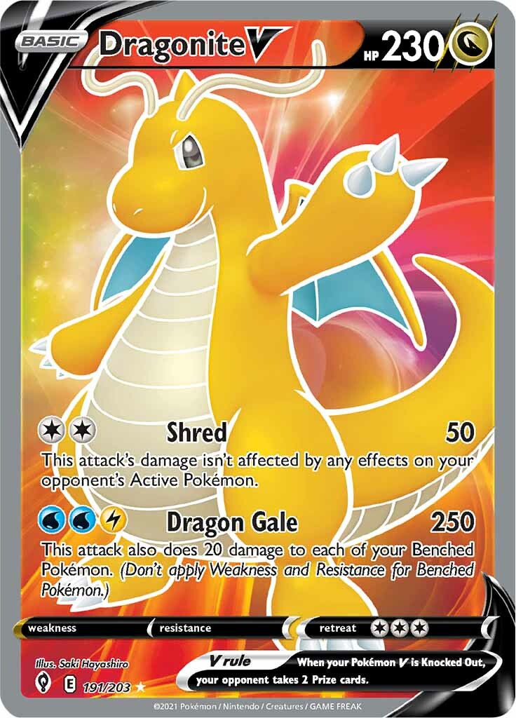 Dragonite V (191/203) [Sword & Shield: Evolving Skies] | Galactic Gamez