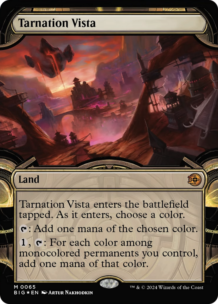 Tarnation Vista (Showcase) (Raised Foil) [Outlaws of Thunder Junction: The Big Score] | Galactic Gamez
