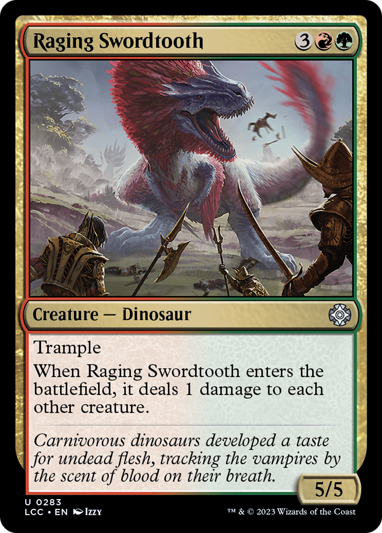Raging Swordtooth [The Lost Caverns of Ixalan Commander] | Galactic Gamez