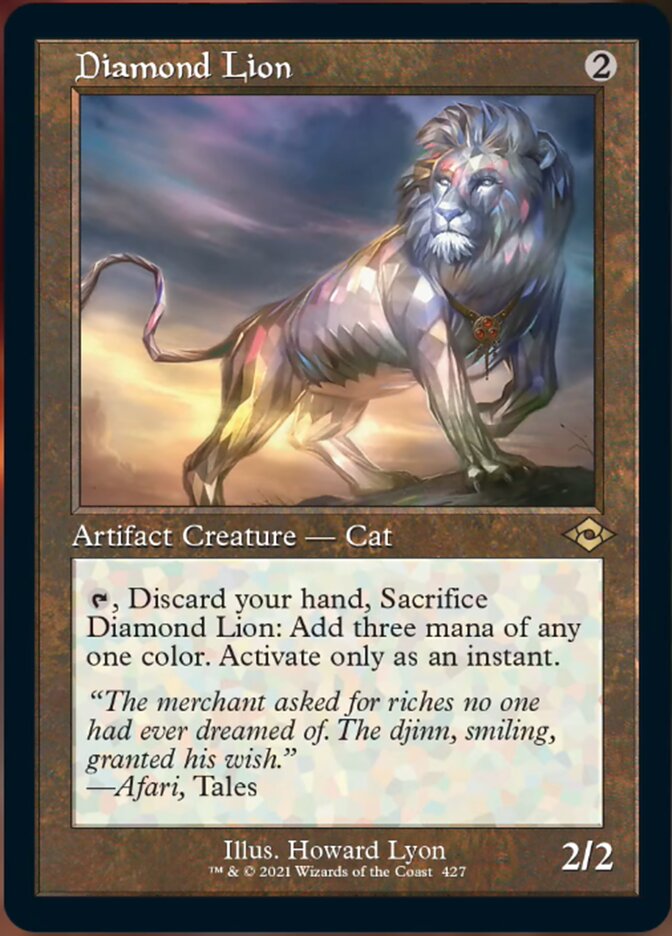 Diamond Lion (Retro Foil Etched) [Modern Horizons 2] | Galactic Gamez