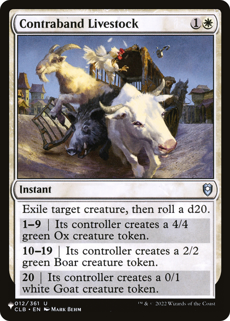 Contraband Livestock [The List] | Galactic Gamez