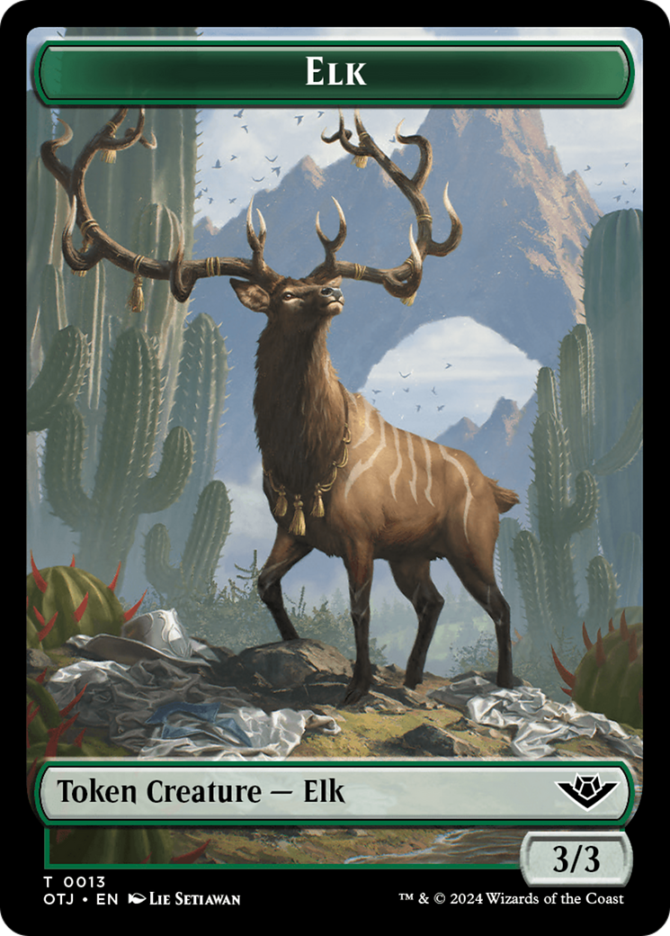 Elk Token [Outlaws of Thunder Junction Tokens] | Galactic Gamez