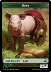 Forest Dryad // Boar Double-Sided Token [Modern Horizons 3 Commander Tokens] | Galactic Gamez