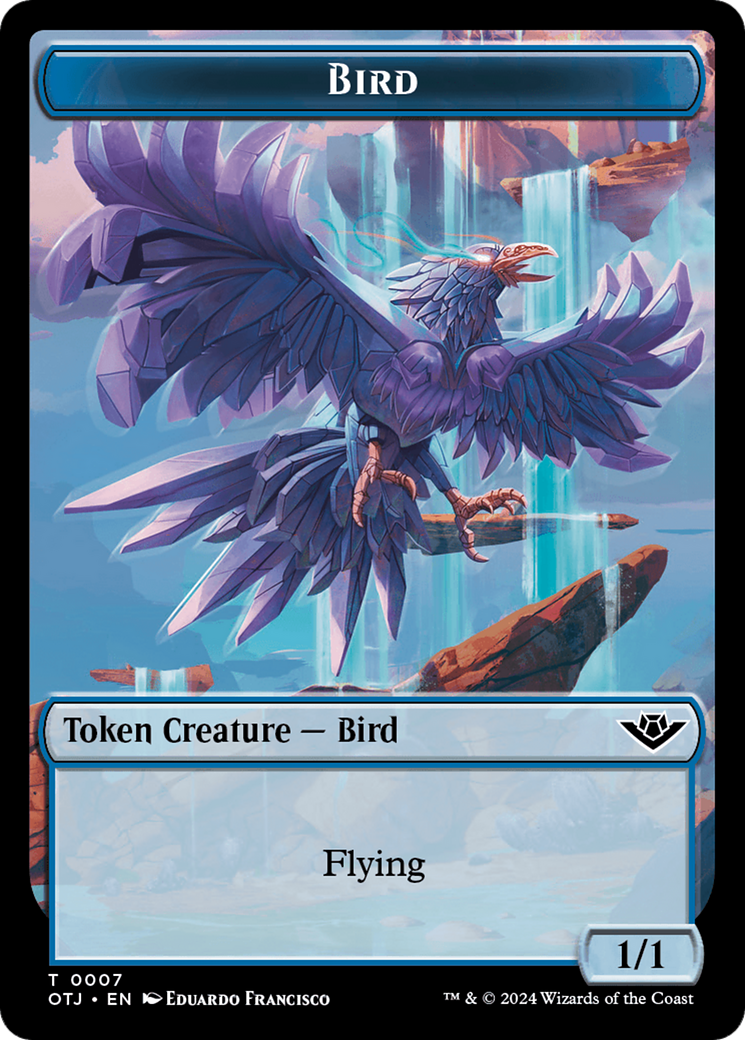 Treasure // Bird Double-Sided Token [Outlaws of Thunder Junction Tokens] | Galactic Gamez