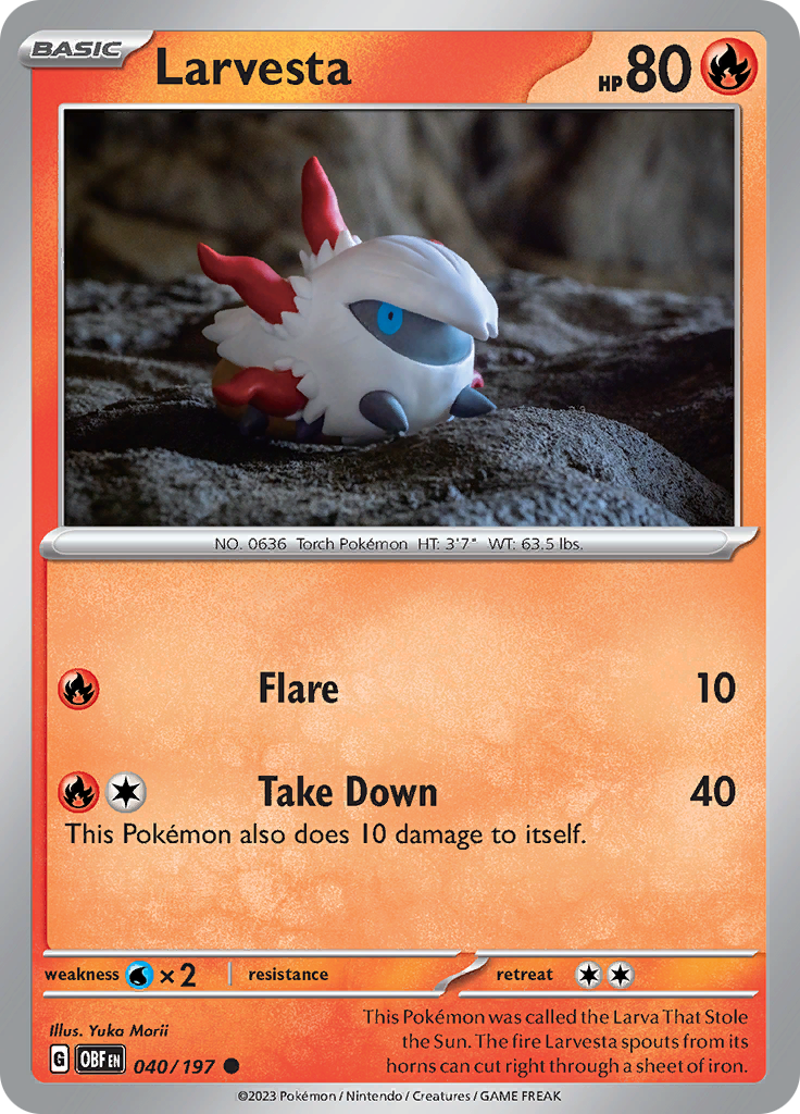 Larvesta (040/197) [Scarlet & Violet: Obsidian Flames] | Galactic Gamez