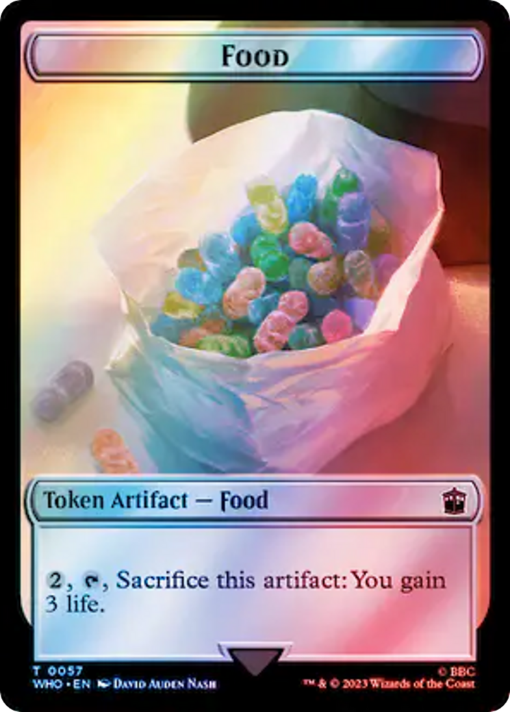 Dalek // Food (0057) Double-Sided Token (Surge Foil) [Doctor Who Tokens] | Galactic Gamez