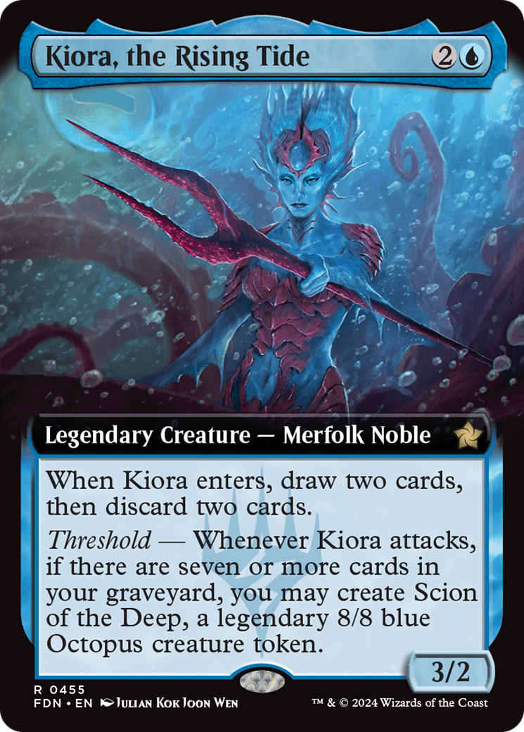 Kiora, the Rising Tide (Extended Art) [Foundations] | Galactic Gamez