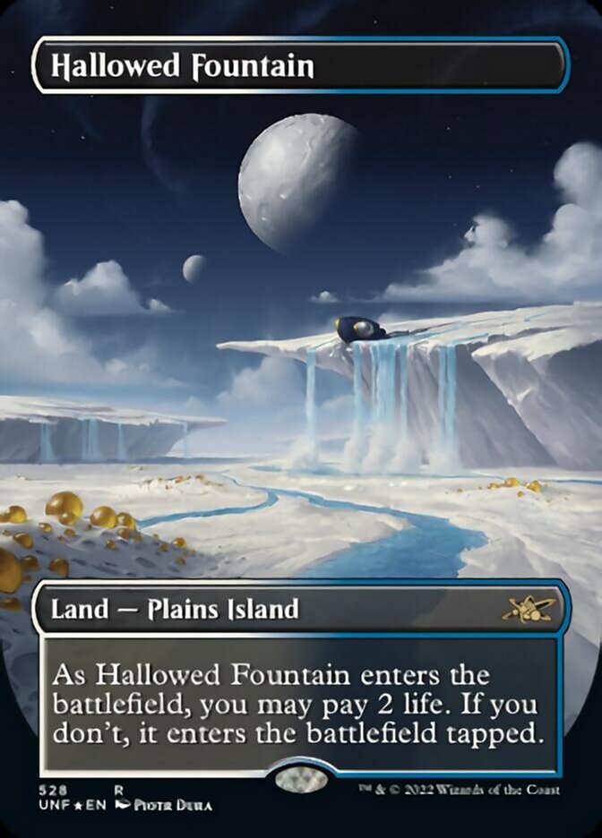 Hallowed Fountain (Borderless) (Galaxy Foil) [Unfinity] | Galactic Gamez