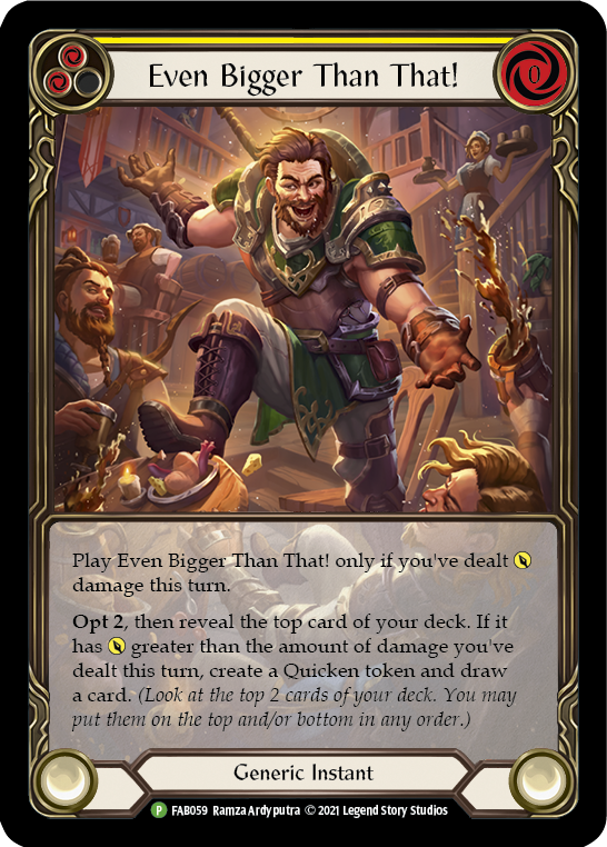 Even Bigger Than That (Yellow) [FAB059] (Promo)  Rainbow Foil | Galactic Gamez